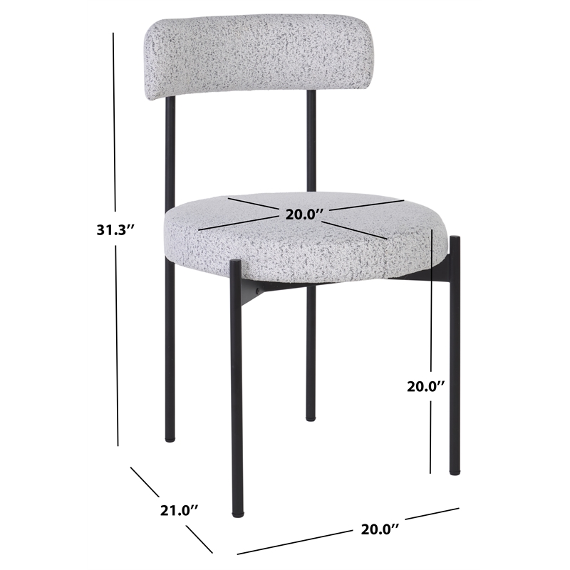 Safavieh Andrean Wood Dining Chair in Black / White