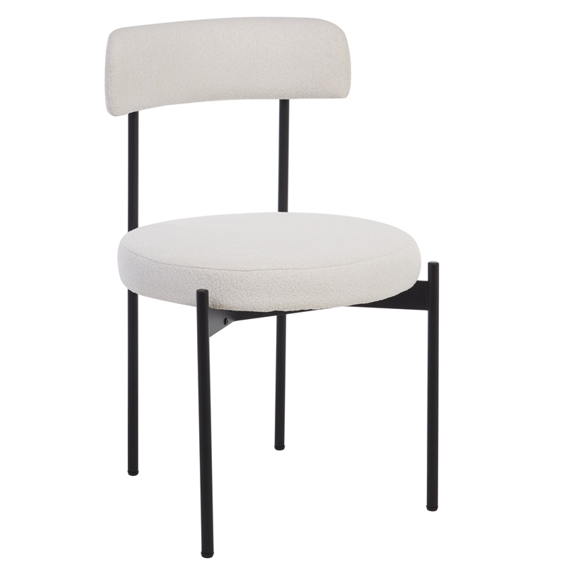 Safavieh Andrean Wood Dining Chair in White / Black