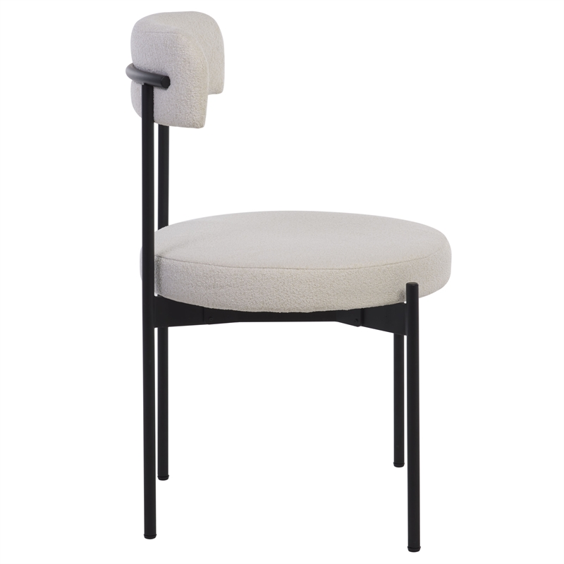 Safavieh Andrean Wood Dining Chair in White / Black