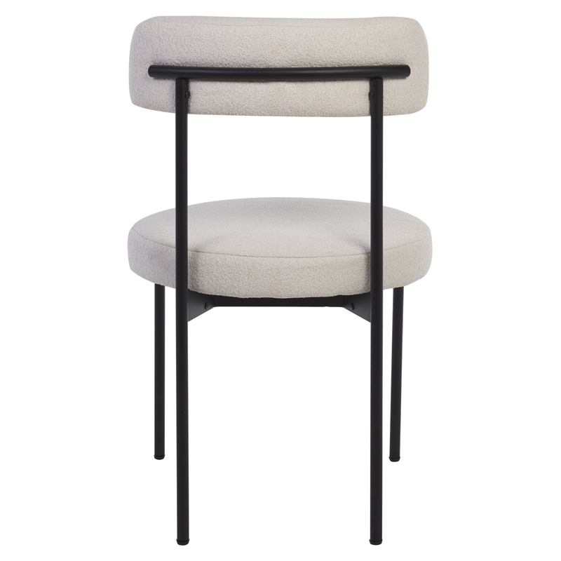 Safavieh Andrean Wood Dining Chair in White / Black