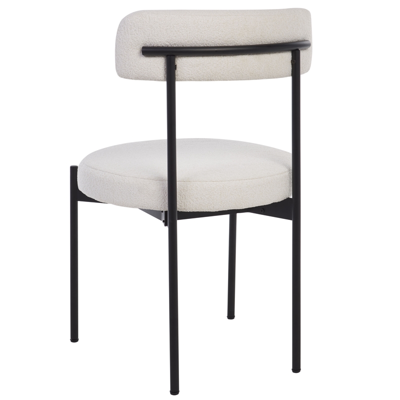 Safavieh Andrean Wood Dining Chair in White / Black