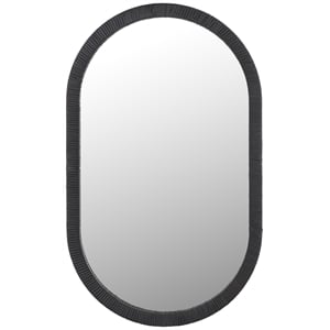 Safavieh Minna Wood and Iron Mirror in Black