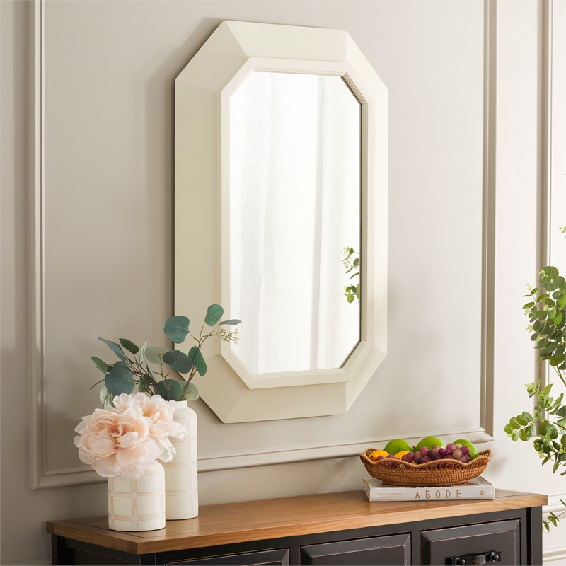 Safavieh Zaira Wood and Iron Mirror in White