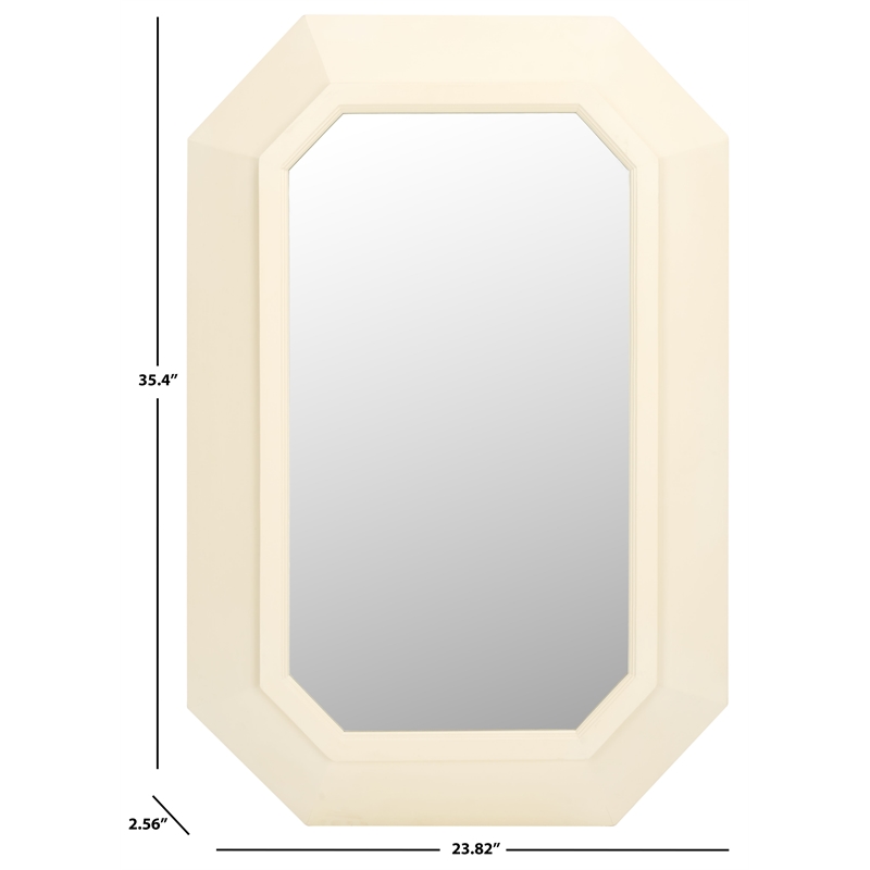 Safavieh Zaira Wood and Iron Mirror in White