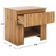 Safavieh Conall 1 Wood Drawer Nightstand in Oak