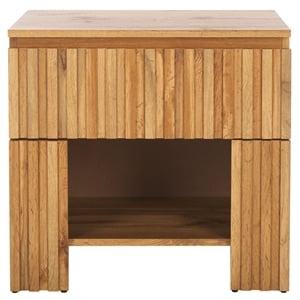 Safavieh Conall 1 Wood Drawer Nightstand in Oak
