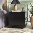 Safavieh Rodney Metal and Wood 2 Drawer Nightstand in Black