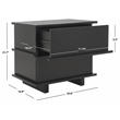 Safavieh Rodney Metal and Wood 2 Drawer Nightstand in Black