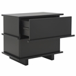 Safavieh Rodney Metal and Wood 2 Drawer Nightstand in Black