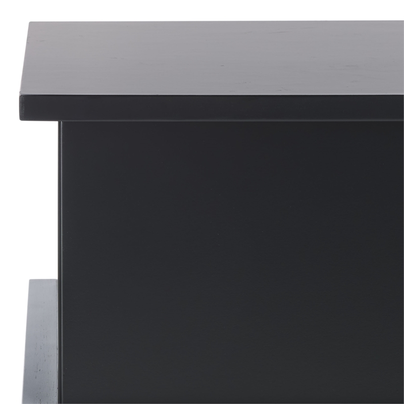 Safavieh Rodney Metal and Wood 2 Drawer Nightstand in Black