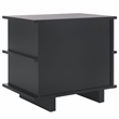 Safavieh Rodney Metal and Wood 2 Drawer Nightstand in Black