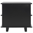 Safavieh Rodney Metal and Wood 2 Drawer Nightstand in Black