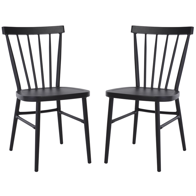 Safavieh Core Aluminum Spindle Chair Set Of 2 in Black