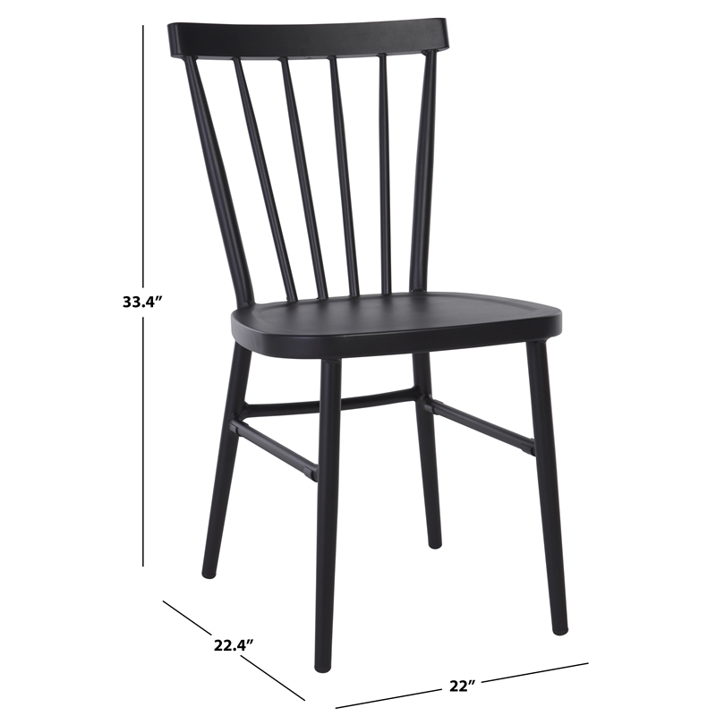 Safavieh Core Aluminum Spindle Chair Set Of 2 in Black
