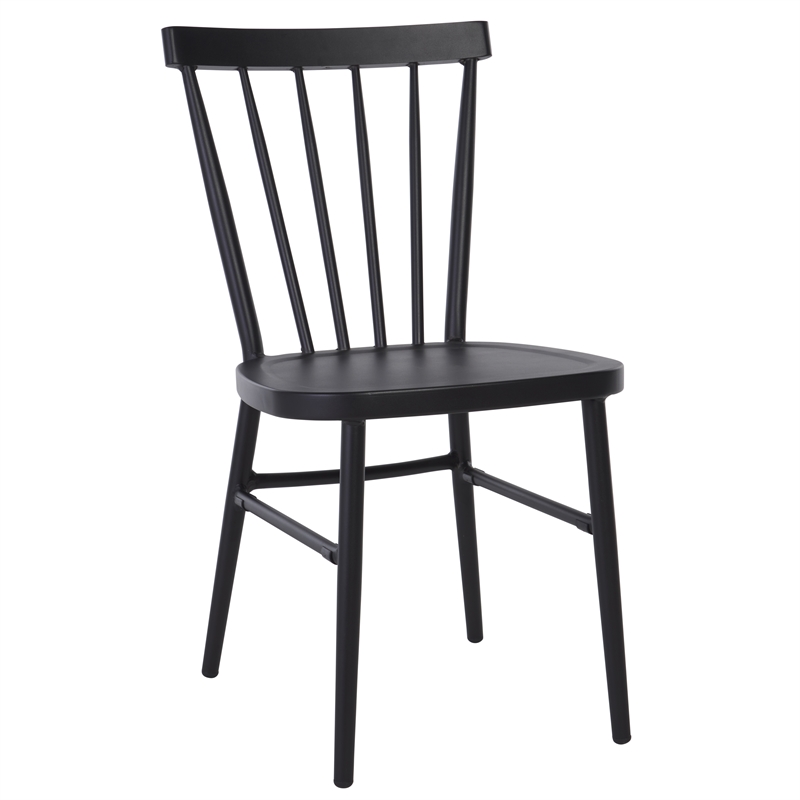 Safavieh Core Aluminum Spindle Chair Set Of 2 in Black