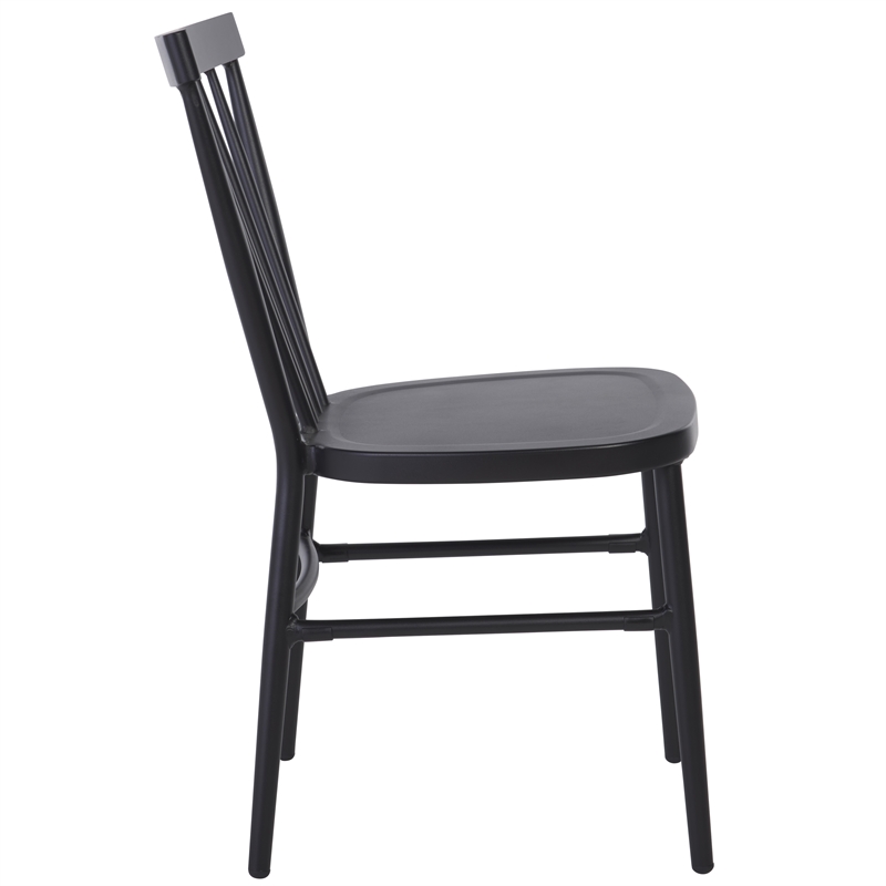 Safavieh Core Aluminum Spindle Chair Set Of 2 in Black
