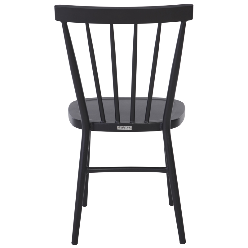 Safavieh Core Aluminum Spindle Chair Set Of 2 in Black