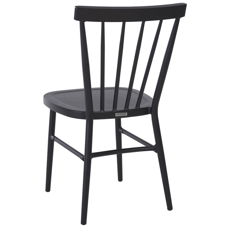 Safavieh Core Aluminum Spindle Chair Set Of 2 in Black