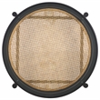 Safavieh Karyna Wood and Rattan and Glass Coffee Table in Black / Natural