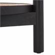 Safavieh Karyna Wood and Rattan and Glass Coffee Table in Black / Natural