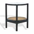 Safavieh Karyna Rattan And Glass Accent Table in Black / Natural