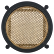 Safavieh Karyna Rattan And Glass Accent Table in Black / Natural