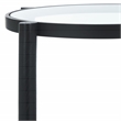 Safavieh Karyna Rattan And Glass Accent Table in Black / Natural