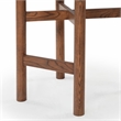 Safavieh Tayla Wood and Leather Counter Stool in Walnut / Brown