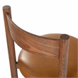 Safavieh Tayla Wood and Leather Counter Stool in Walnut / Brown
