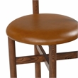 Safavieh Tayla Wood and Leather Counter Stool in Walnut / Brown