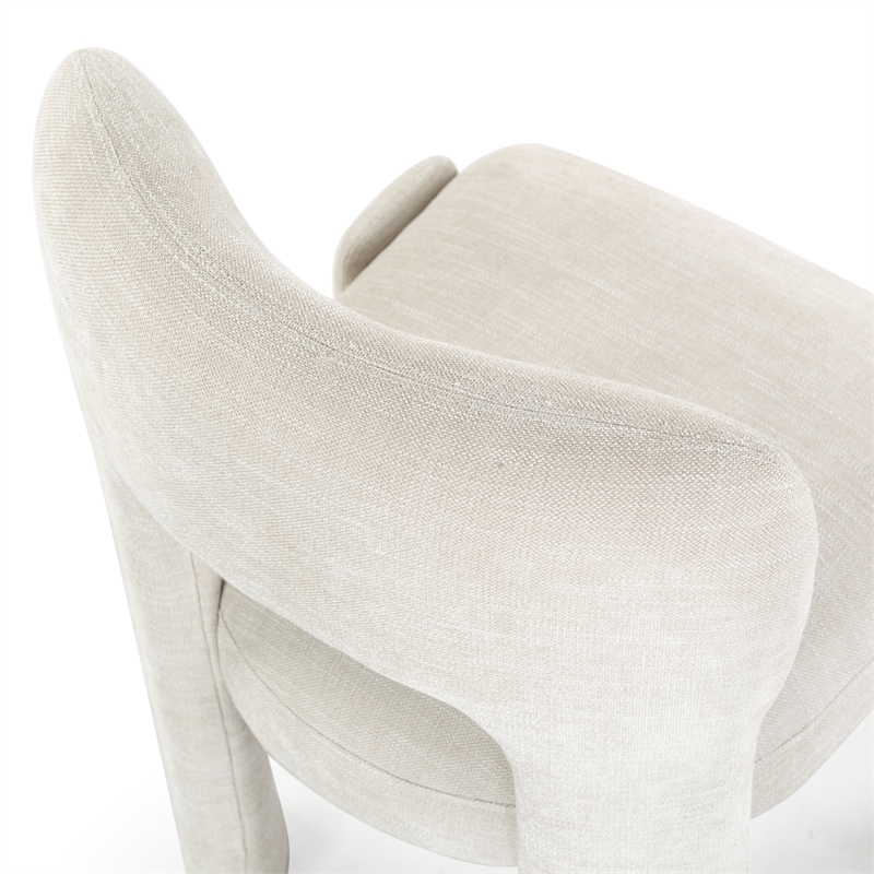 Safavieh Tamlyn Performance Wood and Fabric Dining Chair in Beige