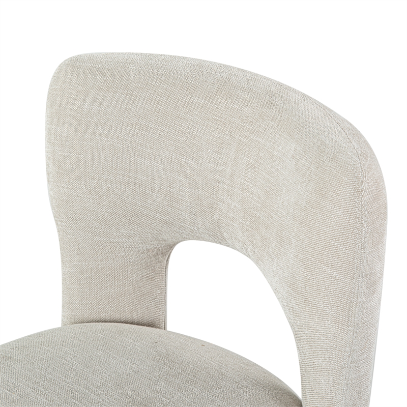 Safavieh Tamlyn Performance Wood and Fabric Dining Chair in Beige