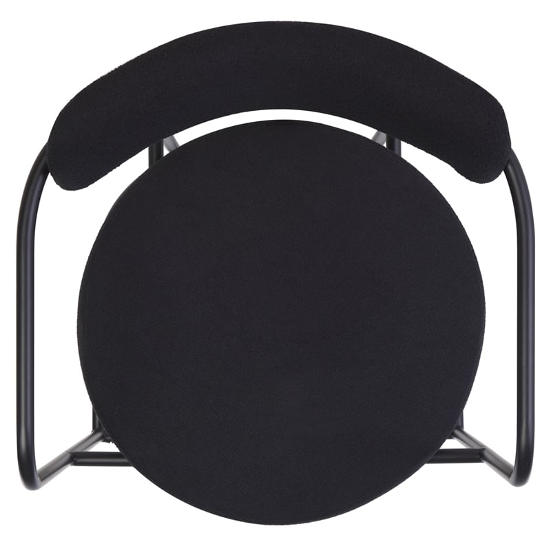 Safavieh Andrean Wood and Iron Arm Counter Stool in Black