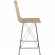 Safavieh Minerva Rattan and Iron Weaved Counter Stool in Natural / Black