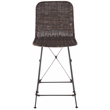 Safavieh Minerva Rattan and Iron Weaved Counter Stool in Brown / Black