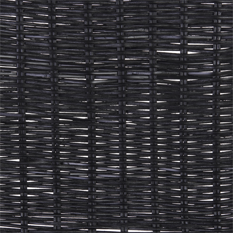 Safavieh Minerva Rattan and Iron Weaved Counter Stool in Black