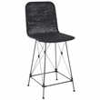 Safavieh Minerva Rattan and Iron Weaved Counter Stool in Black