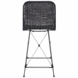 Safavieh Minerva Rattan and Iron Weaved Counter Stool in Black