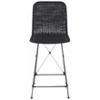 Safavieh Minerva Rattan and Iron Weaved Counter Stool in Black