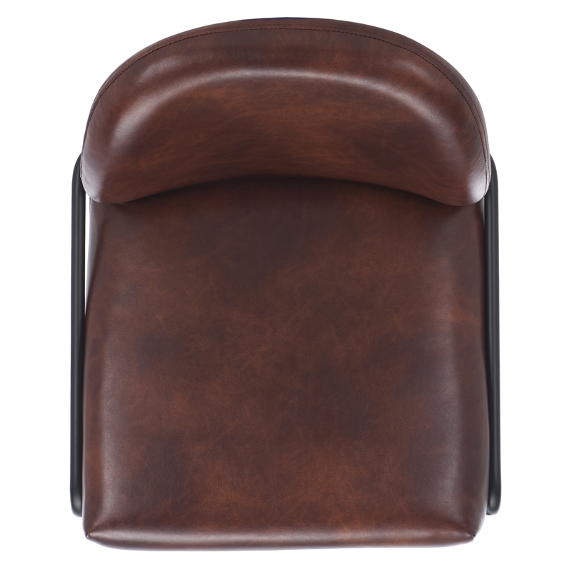 Safavieh Ivey Wood and Iron Counter Stool in Brown / Black