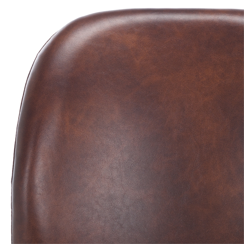 Safavieh Ivey Wood and Iron Counter Stool in Brown / Black