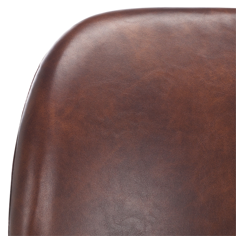 Safavieh Ivey Wood and Iron Bar Stool in Brown / Black