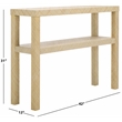 Safavieh Apis Raffia Wood 2 Shelf Console Table in Natural
