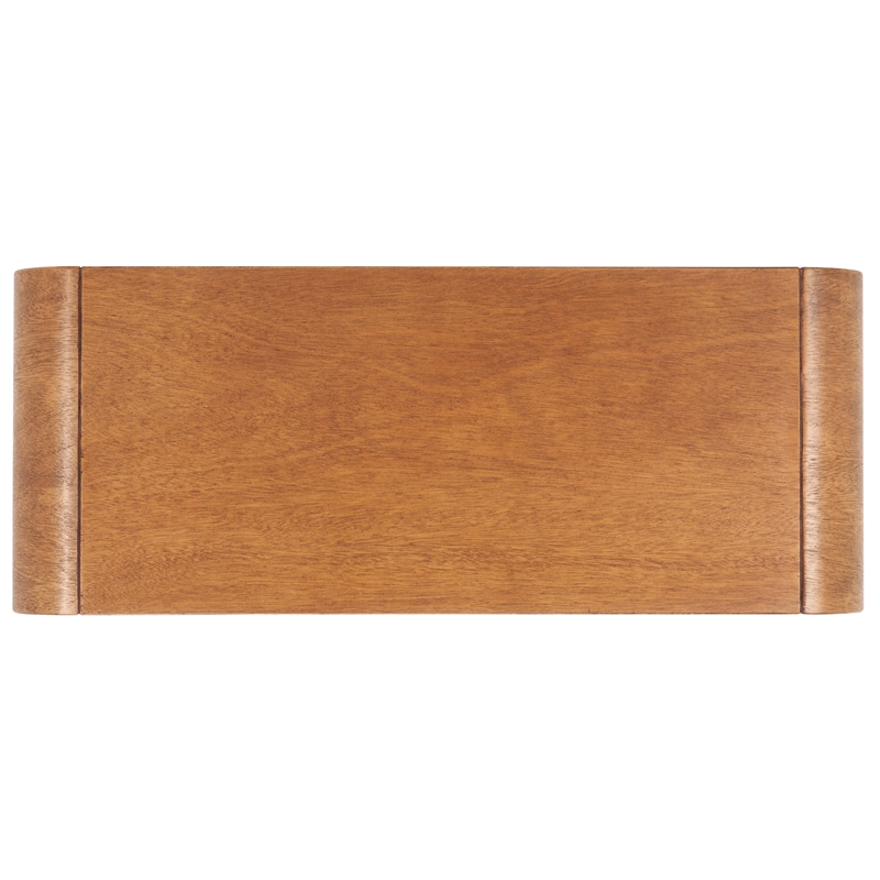 Safavieh Avivan Wood 1 Shelf Coffee Table in Natural