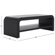 Safavieh Avivan Wood 1 Shelf Coffee Table in Black