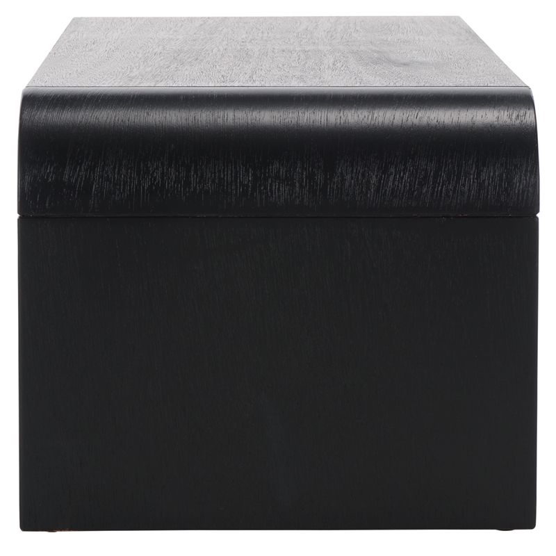 Safavieh Avivan Wood 1 Shelf Coffee Table in Black