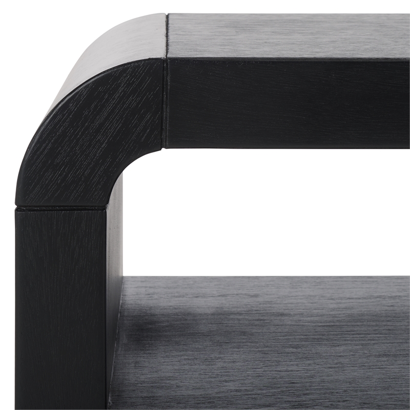 Safavieh Avivan Wood 1 Shelf Coffee Table in Black
