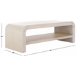 Safavieh Avivan Wood 1 Shelf Coffee Table in White