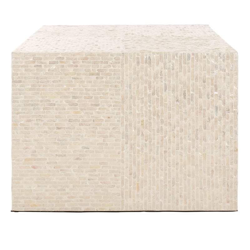Safavieh Scarlett Solid Wood Rectangle Coffee Table in Natural