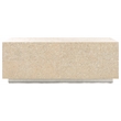 Safavieh Scarlett Rectangular Prism Solid Wood Coffee Table in Natural / Silver